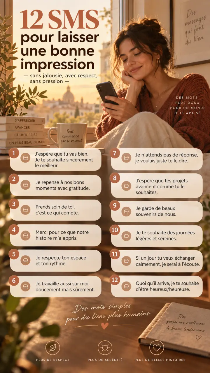 12 SMS pour faire regretter son ex sans jalousie, avec respect et sans pression