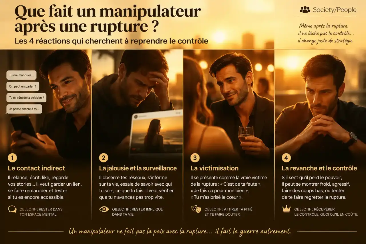Que fait un manipulateur après une rupture ? Les 4 réactions qui cherchent à reprendre le contrôle