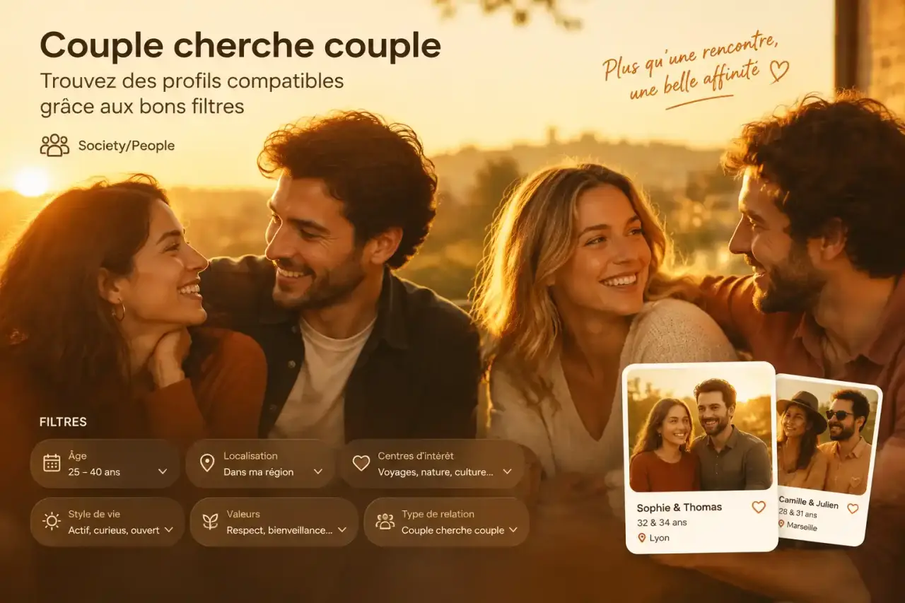 Couple cherche couple : trouvez des profils compatibles grâce aux bons filtres