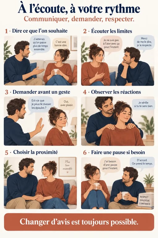 Faire l'amour sans pénétration : progression entre communication, massage, caresses et exploration des zones érogènes