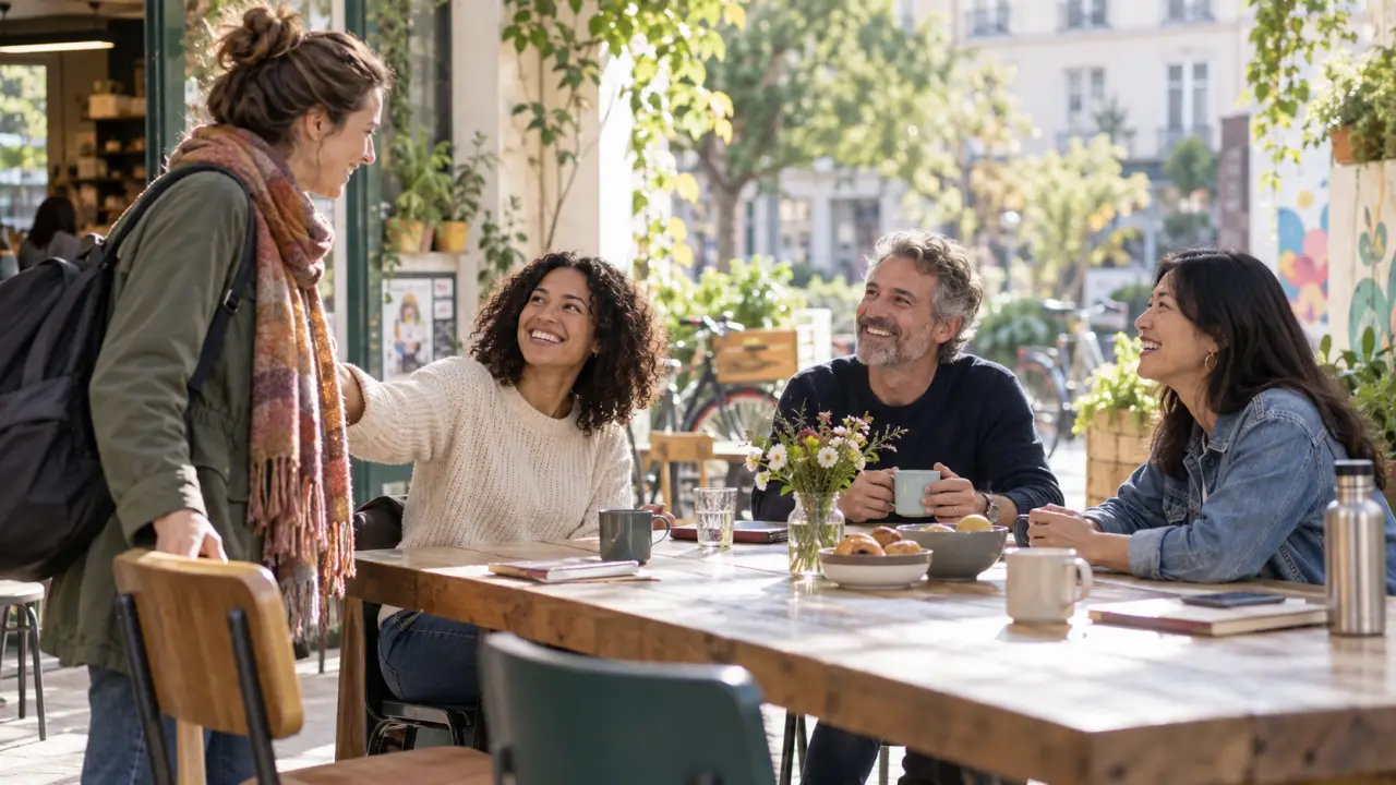 Groupe de personnes de générations différentes partageant un moment convivial