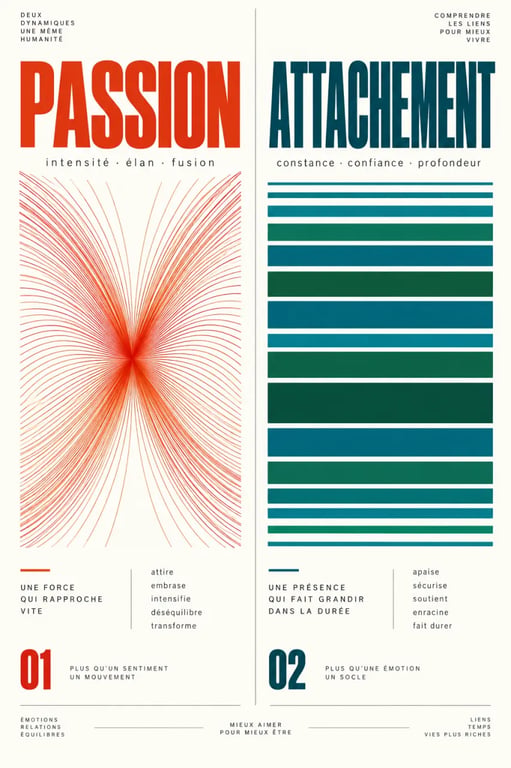 Infographie illustrant la différence entre aimer et être amoureux